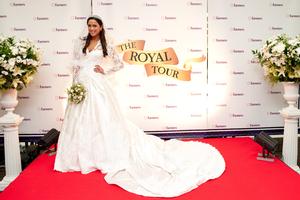 Royal wedding dress replica revealed at Farmers in Auckland